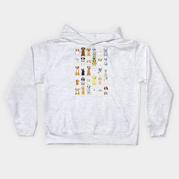 Dog Breeds Kids Hoodie by Giddings Gifts